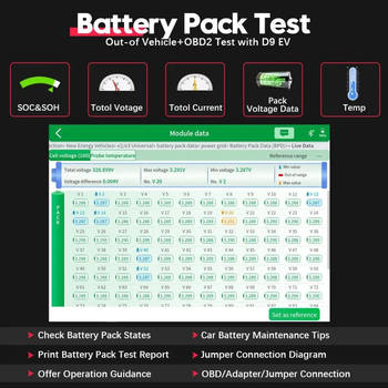 Διαγνωστικά εργαλεία αυτοκινήτου Xtool D9Ev Ενεργειακά οχήματα για Tesla