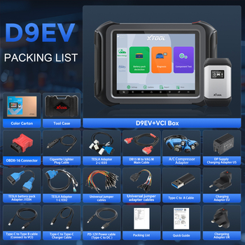 Διαγνωστικά εργαλεία αυτοκινήτου Xtool D9Ev Ενεργειακά οχήματα για Tesla