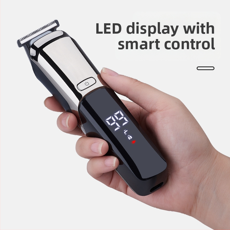 Kemei Lk-900 Нова машинка за подстригване с висока разделителна способност, цифров дисплей, комплект за бръснене и фризьорство, мощна електрическа машинка за дърворезба