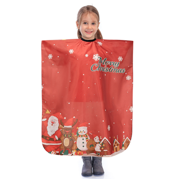 Коледна детска престилка за подстригване в анимационен стил от Amazon Source, без коса, бебешка престилка за подстригване