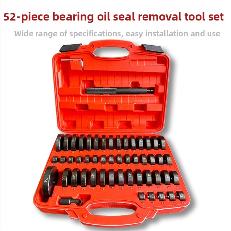 52 tükki raudhülsi Peilini õlitihendi lahtivõtmise tööriista rattarummu laagri paigaldamiseks ja lahtivõtmiseks, laagri väljatõmbaja pressi puks kummist hülss