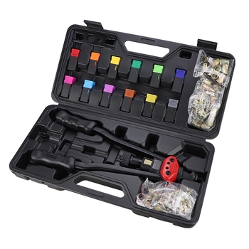 Трансграничен 16-инчов ръчен пистолет за омекотяване, метрични инчове, 12 спецификации, издърпване на нитова гайка, пистолет, куфар, гайка, костюм