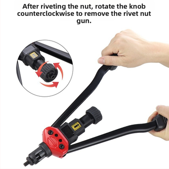 Трансграничен 16-инчов ръчен пистолет за омекотяване, метрични инчове, 12 спецификации, издърпване на нитова гайка, пистолет, куфар, гайка, костюм