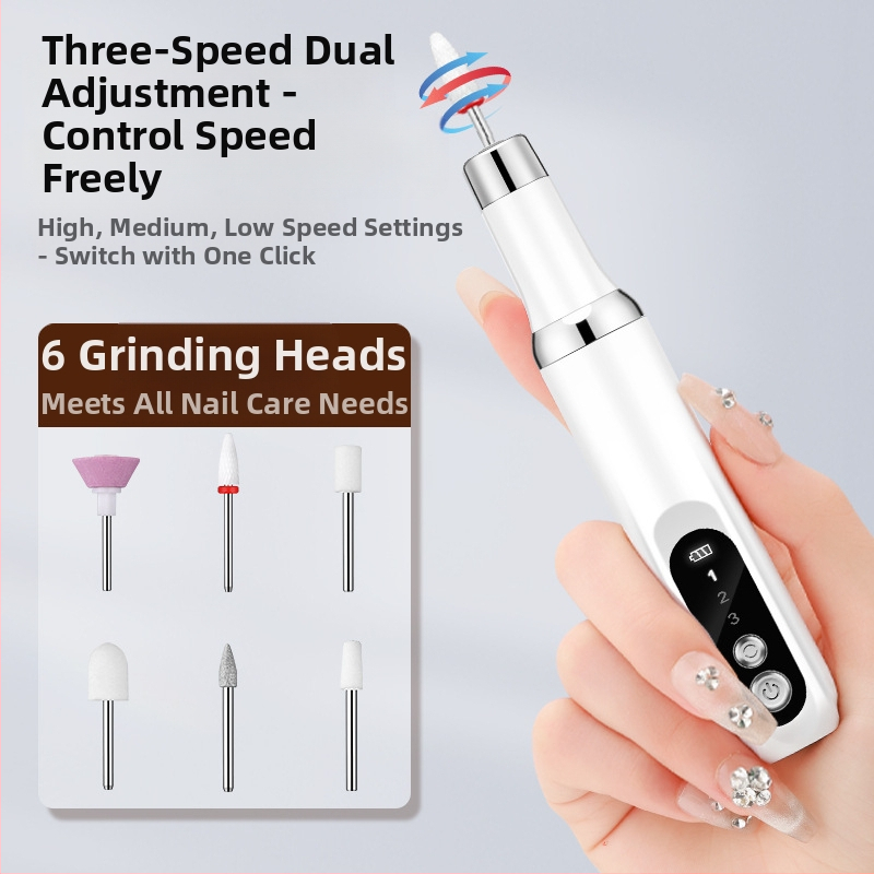 Електрическа шлайфмашина за нокти, мини преносима писмена тестова шлифовъчна машина за нокти, зареждане, инструмент за шлифовъчна машина за нокти, фабрика на едро