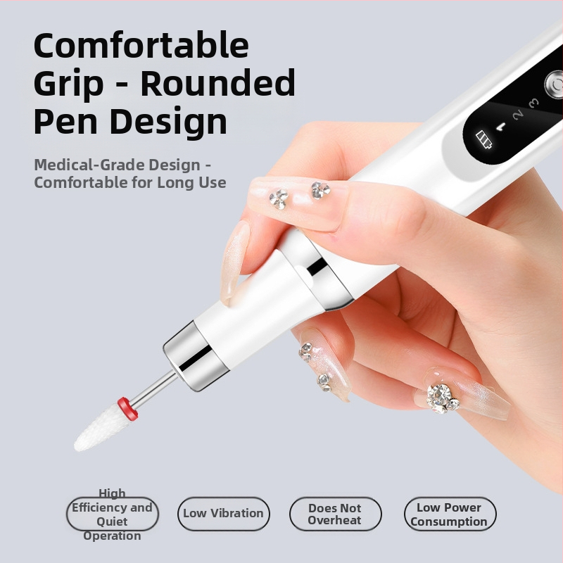 Електрическа шлайфмашина за нокти, мини преносима писмена тестова шлифовъчна машина за нокти, зареждане, инструмент за шлифовъчна машина за нокти, фабрика на едро