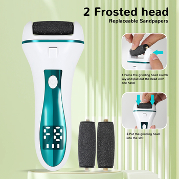 Naujas tarpvalstybinis elektrinis pėdų šlifuoklis negyvai odai šalinti, pedikiūro ir pėdų grožio prietaisas nuospaudoms šalinti, skaitmeninio ekrano pilingo aparato gamintojas, didmeninė prekyba