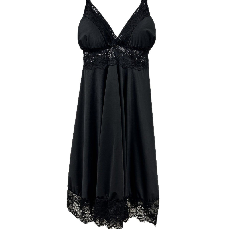 Europos ir Amerikos užsienio prekybos moteriški seksualūs ir patogūs ledo šilko dirželiai su krūtinės pagalvėlėmis, naktinukai namams, gražūs nugaros nėriniai, pagunda, didelis sijonas