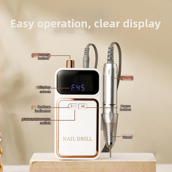 „Crossborder“ nagų poliravimo rinkinys, elektrinis nešiojamas įkraunamas nagų poliravimo prietaisas, skirtas manikiūrininkams, neperkaistantis.