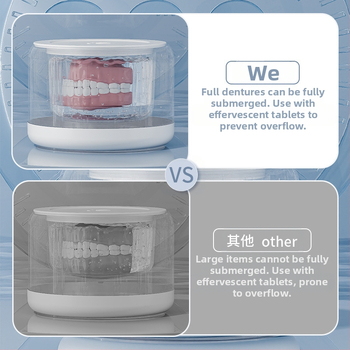 Ultragarsinis breketų valymo aparatas Buitinis valymas Protezų papuošalai Mažas Nešiojamas Daugiafunkcis Tarpvalstybinis Didmeninė prekyba