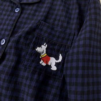 Εξωτερικό Εμπόριο Διασυνοριακό Διαδίκτυο Ζωντανή Μετάδοση Διασημοτήτων Κορεατική Έκδοση Άνοιξη & Φθινόπωρο Μακρυμάνικες Πιτζάμες με Σύννεφο από Βαμβάκι και Κινούμενα Σχέδια, Χαριτωμένες Καρό Πιτζάμες για το Σπίτι Ρούχα