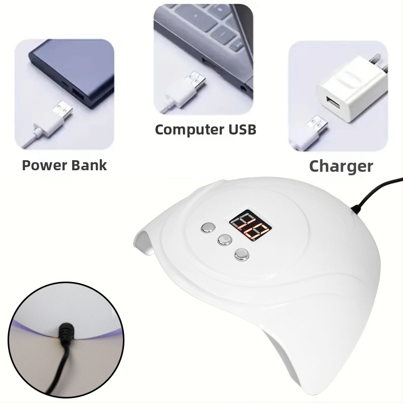 Трансгранична 72W нова лампа за нокти S3, захранвана с USB кабел, машина за фототерапия, интелигентно индукционно лепило за лак за нокти, бързосъхнещо лепило, 24 лампи за печене