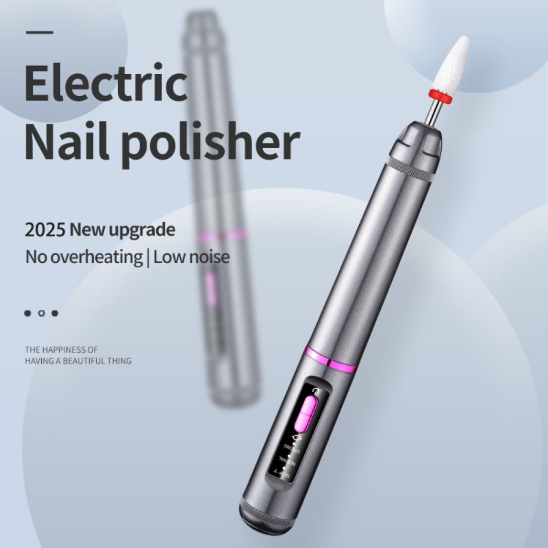 Elektrinis nagų poliravimo įrankis, trijų greičių ir dviejų krypčių reguliavimas, reguliuojamas greitis, nagų šalinimas, negyvos odos pašalinimas, manikiūras, nešiojamas nagų salonas