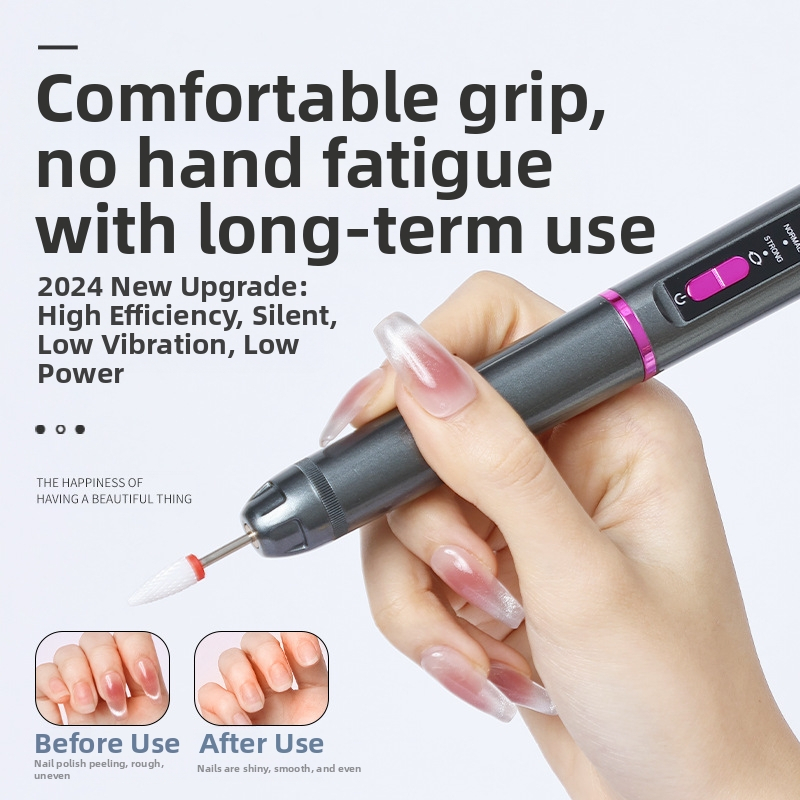 Електрическа ноктолачка CrossBorder, трискоростна двупосочна регулировка, регулируема скорост, премахване на нокти, премахване на мъртва кожа, маникюр, преносим салон за ноктопластика