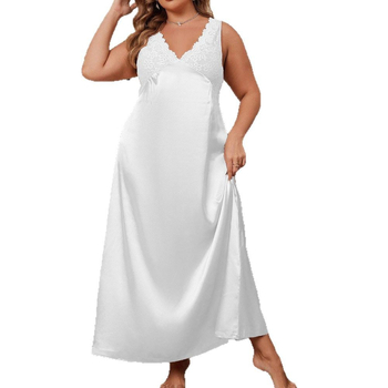 Eiropas un Amerikas eksporta jauna ledus zīda seksīga gara svārku mežģīņu mājas apģērba zeķturu svārku gara naktskrekla Sq22266