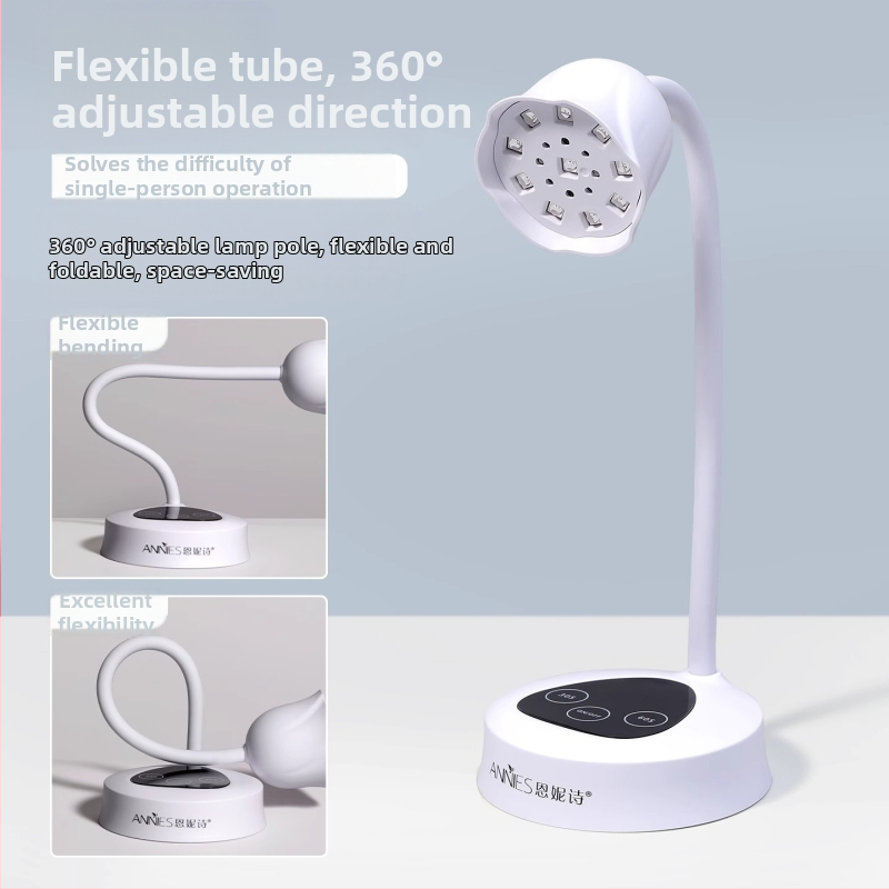 Lauaarvuti toiteallikaga Lotus küünelamp Nutika anduriga puutetundliku ekraaniga mini-fototeraapialamp Kiirelt kuivav küünelakk Spetsiaalne küpsetuslamp