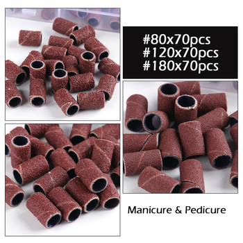 Pārrobežu jauna nagu rotaslietu slīpēšanas galviņa, smilšu gredzens, elektriskā slīpmašīna, smilšu gredzens, brūns nagu smilšu gredzens ar gultni