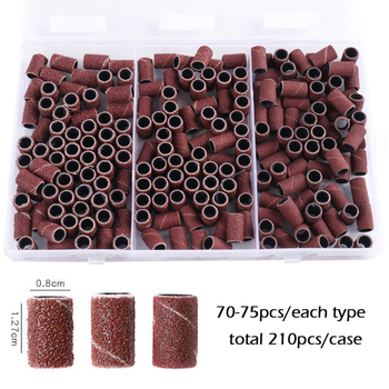 Pārrobežu jauna nagu rotaslietu slīpēšanas galviņa, smilšu gredzens, elektriskā slīpmašīna, smilšu gredzens, brūns nagu smilšu gredzens ar gultni