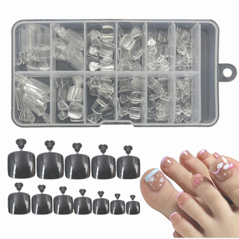 240 τεμάχια σε κουτί, διαφανές, εξαιρετικά λεπτό, επίθεμα νυχιών ποδιών, πλήρης πάστα, ψεύτικα νύχια, κατάστημα νυχιών, ειδική χονδρική