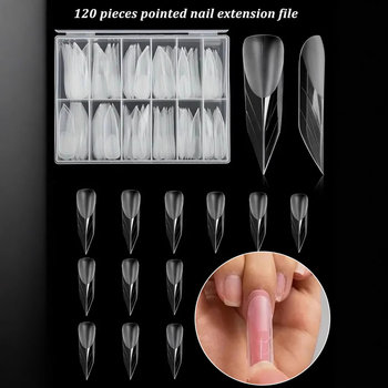 Naujas itin plonas prailgintas permatomas nagų pleistras, pusiau klijuotas, viso ilgio, piramidės formos nagų pleistras, dėžutės formos šarvų pleistras