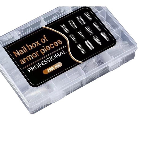 Kalup za nokte, poseban miješani 12 kristalnih prozirnih kalupa za nokte bez papira, 288 komada, prekogranični