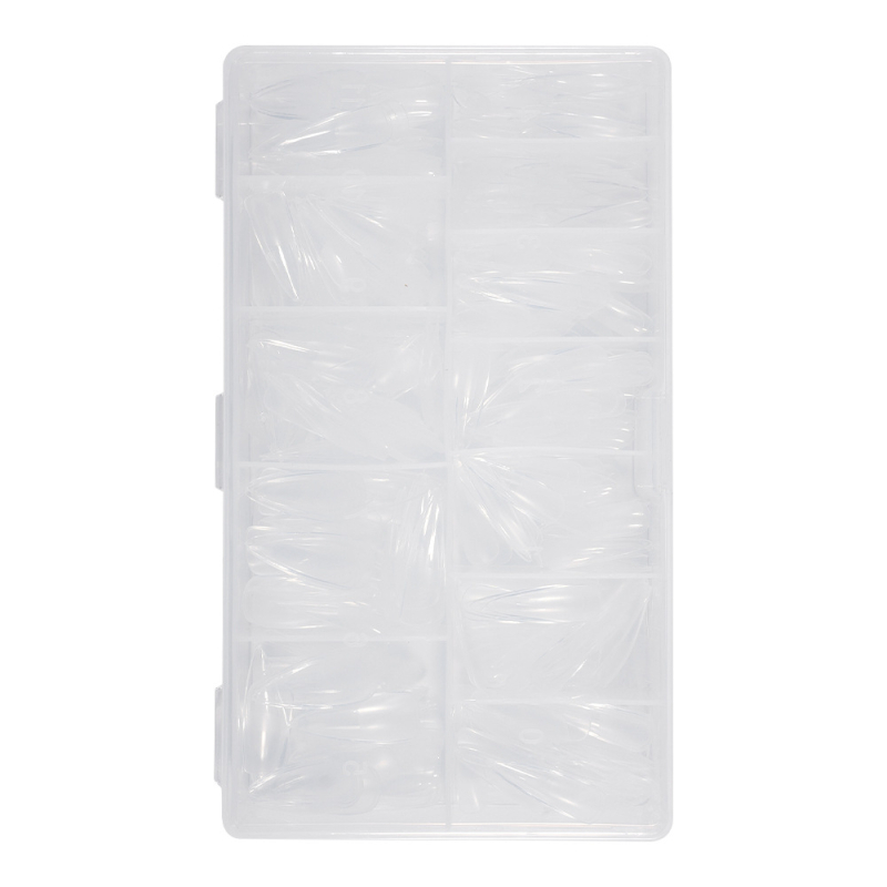 Pusiau šlifuoti nagai, europietiški ir amerikietiški vandens lašo formos nagai, 504 vnt. dėžutėje be graviravimo, itin ploni, be pėdsakų, dirbtinių nagų pleistrai, manikiūro detalės