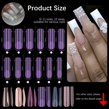 Καλούπι νυχιών με κρυστάλλινο χρώμα, εκτεταμένο δίσκο χωρίς χαρτί, γρήγορη φωτοθεραπεία, εκτεταμένο επίθεμα νυχιών, σετ μεμβρανών νυχιών σε διασυνοριακό κουτί, 140 τεμάχια