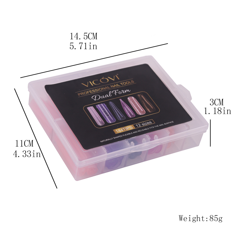 Nagų formavimo kristalų spalvos prailgintas, popierinis dėklas, greita fototerapija, prailgintas nagų pleistras, 140 vnt. dėžutėje, tarpvalstybinis nagų plėvelių rinkinys