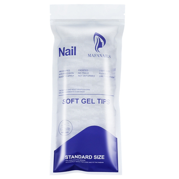 Διασυνοριακά 240 τεμάχια διαφανών μικρών τετράγωνων κομματιών νυχιών ποδιών που φοριούνται σε σακουλάκια, απλά και αφαιρούμενα κομμάτια ψεύτικων νυχιών ποδιών