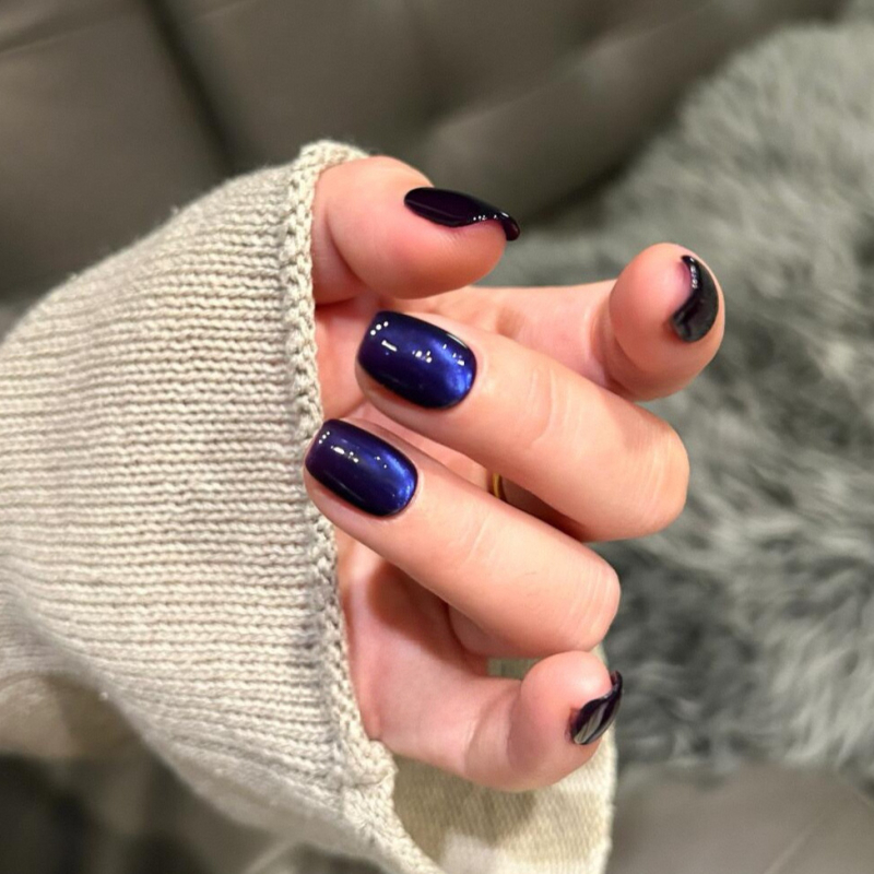 Katės akių formos nešiojami nagai, karališkos mėlynos spalvos temperamento pleistras, 30 vnt., nauja, aukštos klasės balinamoji nešiojamų nagų gamyba