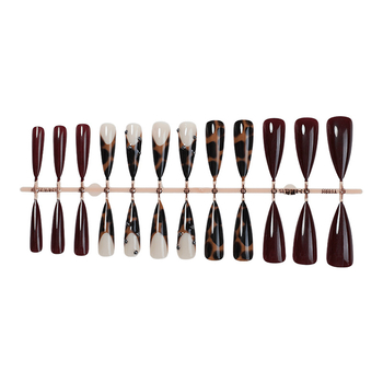 Wear Armor Leopard Print Ψεύτικο Νύχι, Ευρωπαϊκό και Αμερικανικό Ασημένιο Ατσάλινο Μπαλάκι Armor Απλό Φορετό Μπάλωμα Νυχιών, Ψεύτικο Νύχι