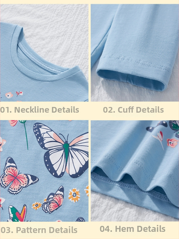 2025 m. naujo rudens mergaitiški megztiniai ilgomis rankovėmis, vaikiški ilgarankoviai marškinėliai, vaikiški ilgarankoviai viršutiniai marškinėliai