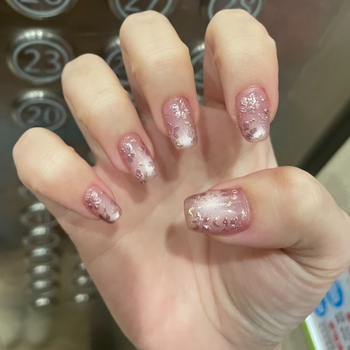 Kaishen Wears Armor Επιχρυσωμένο Rich Flowers (Σύντομο Τ) Aurora Temperament Ημι-χειροκίνητο αφαιρούμενο έμπλαστρο νυχιών