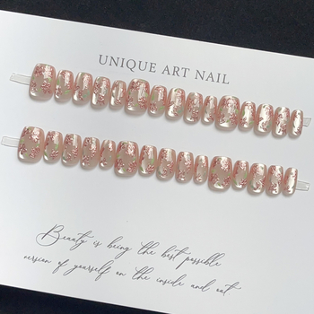 Kaishen Wears Armor Επιχρυσωμένο Rich Flowers (Σύντομο Τ) Aurora Temperament Ημι-χειροκίνητο αφαιρούμενο έμπλαστρο νυχιών