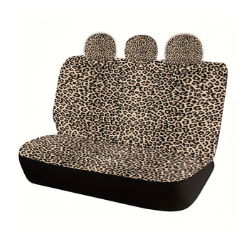 Automašīnas salona dekorēšana Ledus zīda sēdekļa pārvalks Dzeltens leoparda raksts Universāls sēdekļa spilvens Pārrobežu universāls tips Pārrobežu karsta izpārdošana