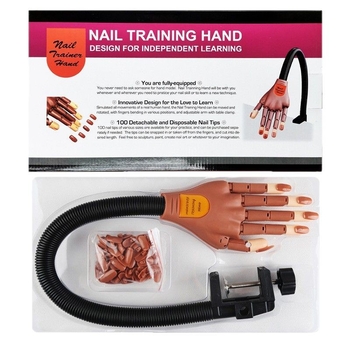 Διασυνοριακή πρακτική τέχνης νυχιών με υψηλές πωλήσεις, προσθετικό χέρι, εύκαμπτο και κινητό μηχανικό προσθετικό χέρι με άρθρωση, συνοδεύεται από σετ άκρων νυχιών