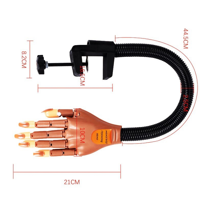 Трансгранична горещо продавана протезна ръка за ставна практика за ноктопластика, огъваща се и подвижна механична протезна ръка със става, предлага се с комплект накрайници за нокти