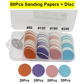 80 τεμάχια σε κουτί, παχύ τρίψιμο νυχιών, απολέπιση νεκρού δέρματος, κάλοι, τριβείο ποδιών, σφουγγάρι γυαλόχαρτου, χρώμα