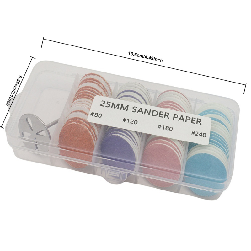 80 τεμάχια σε κουτί, παχύ τρίψιμο νυχιών, απολέπιση νεκρού δέρματος, κάλοι, τριβείο ποδιών, σφουγγάρι γυαλόχαρτου, χρώμα