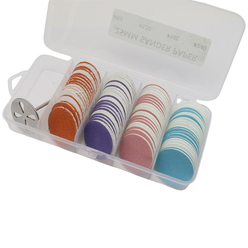 80 τεμάχια σε κουτί, παχύ τρίψιμο νυχιών, απολέπιση νεκρού δέρματος, κάλοι, τριβείο ποδιών, σφουγγάρι γυαλόχαρτου, χρώμα