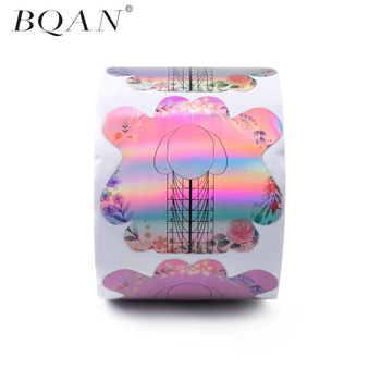 Цветен държач за хартия за нокти с пеперуда, закален държач за хартия за нокти, кристален течнокристален прах, инструмент за удължаване, държач за хартия