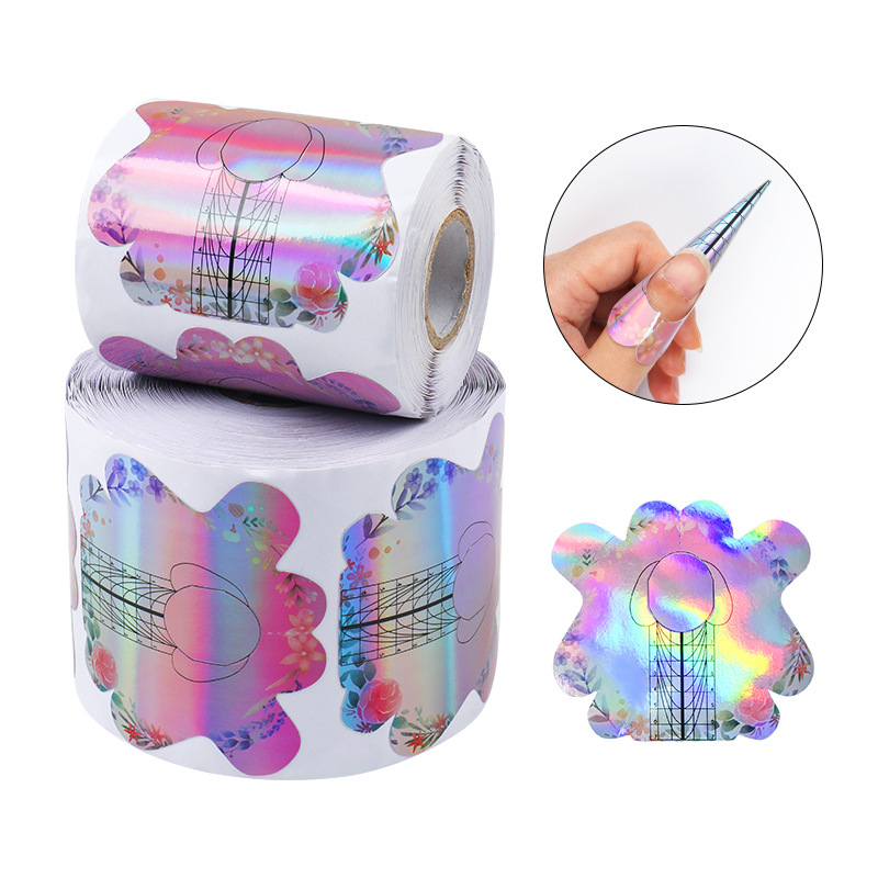 Цветен държач за хартия за нокти с пеперуда, закален държач за хартия за нокти, кристален течнокристален прах, инструмент за удължаване, държач за хартия