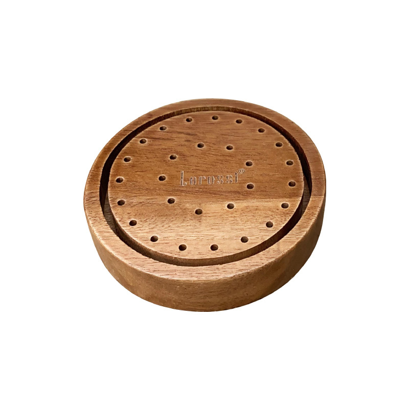 Кутия за съхранение на шлифовъчна глава за нокти, винтидж, цвят орех, пореста, усъвършенствана стойка за съхранение, основа за дисплей