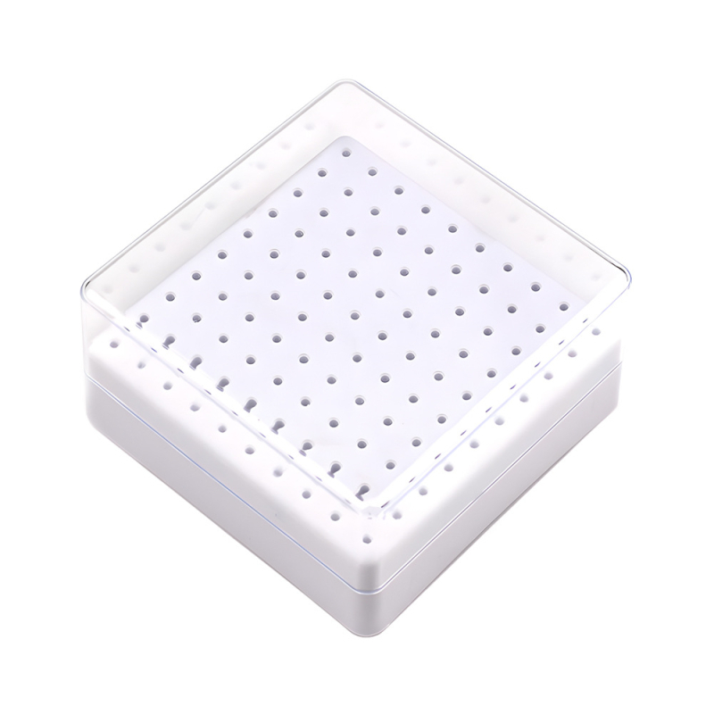 Tarpinė 100 skylių šlifavimo galvutės laikymo dėžutė nagų poliravimo galvutės demonstravimo stovas grąžtų laikymo dėžutė nagų apdailos dėžutė
