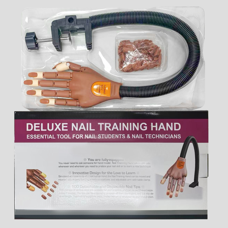 Nagų dailės praktikos protezinė ranka, judanti protezinė ranka, nagų dailės robotinė ranka, sulankstoma ir pritvirtinama modelio stiliaus nagų ekspozicija