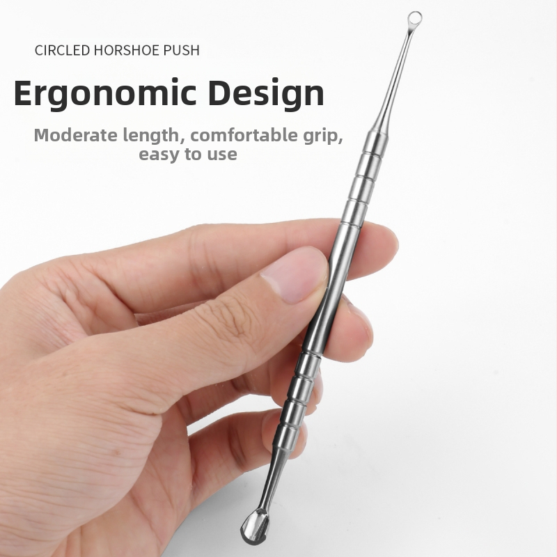 Кръг за ноктопластика с коса глава, стоманен тласък, стик за носене на броня, пръчка за премахване на броня, руски пръстен с двойна глава, тласък за подкова