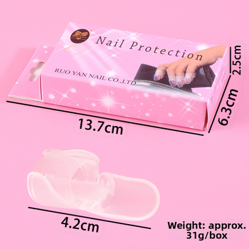 Naujas pilnas manikiūro apsauginių užvalkalų, nagų lako, nešiojamų nagų, apsaugos nuo įbrėžimų artefaktų, manikiūro priežiūros įrankių rinkinys, skaidrūs 10 dalių