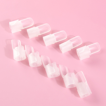 Naujas pilnas manikiūro apsauginių užvalkalų, nagų lako, nešiojamų nagų, apsaugos nuo įbrėžimų artefaktų, manikiūro priežiūros įrankių rinkinys, skaidrūs 10 dalių