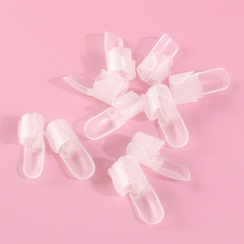 Naujas pilnas manikiūro apsauginių užvalkalų, nagų lako, nešiojamų nagų, apsaugos nuo įbrėžimų artefaktų, manikiūro priežiūros įrankių rinkinys, skaidrūs 10 dalių