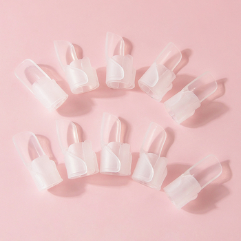 Naujas pilnas manikiūro apsauginių užvalkalų, nagų lako, nešiojamų nagų, apsaugos nuo įbrėžimų artefaktų, manikiūro priežiūros įrankių rinkinys, skaidrūs 10 dalių