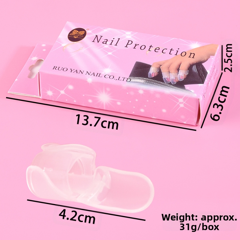Nová kompletná sada ochranných krytov na manikúru, lak na nechty, nositeľné nechty, pomôcky proti poškriabaniu, nástroje na starostlivosť o manikúru, priehľadné 10 kusov